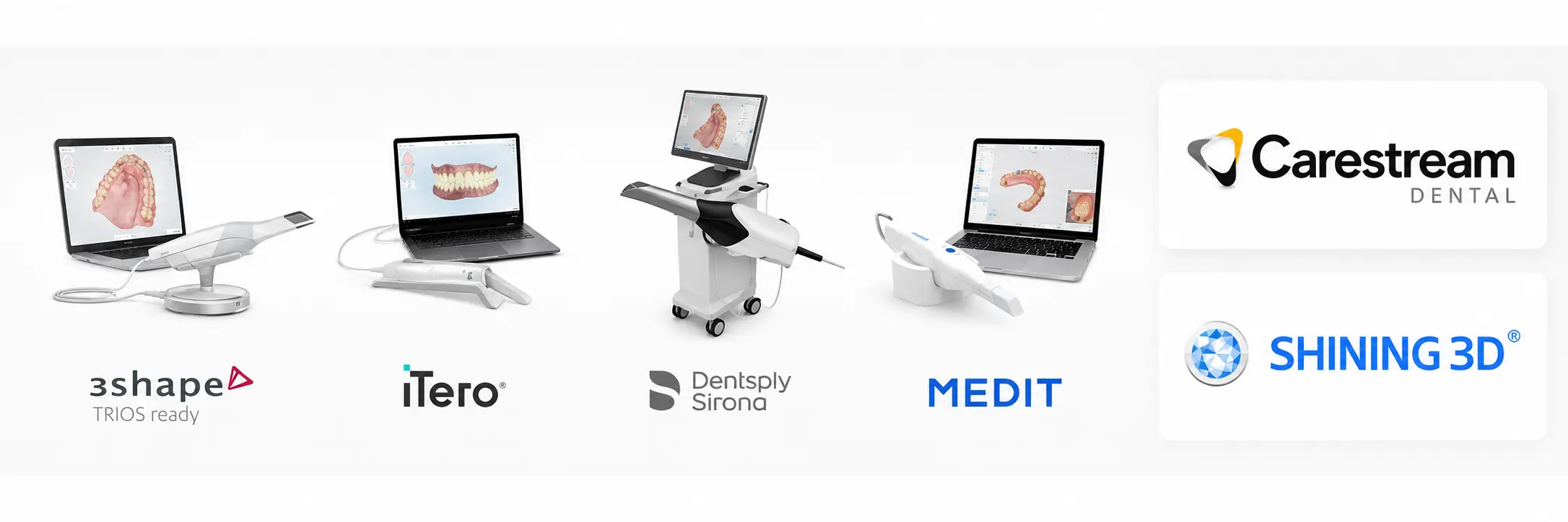 Dental implant digital scan workflow supported by SDS