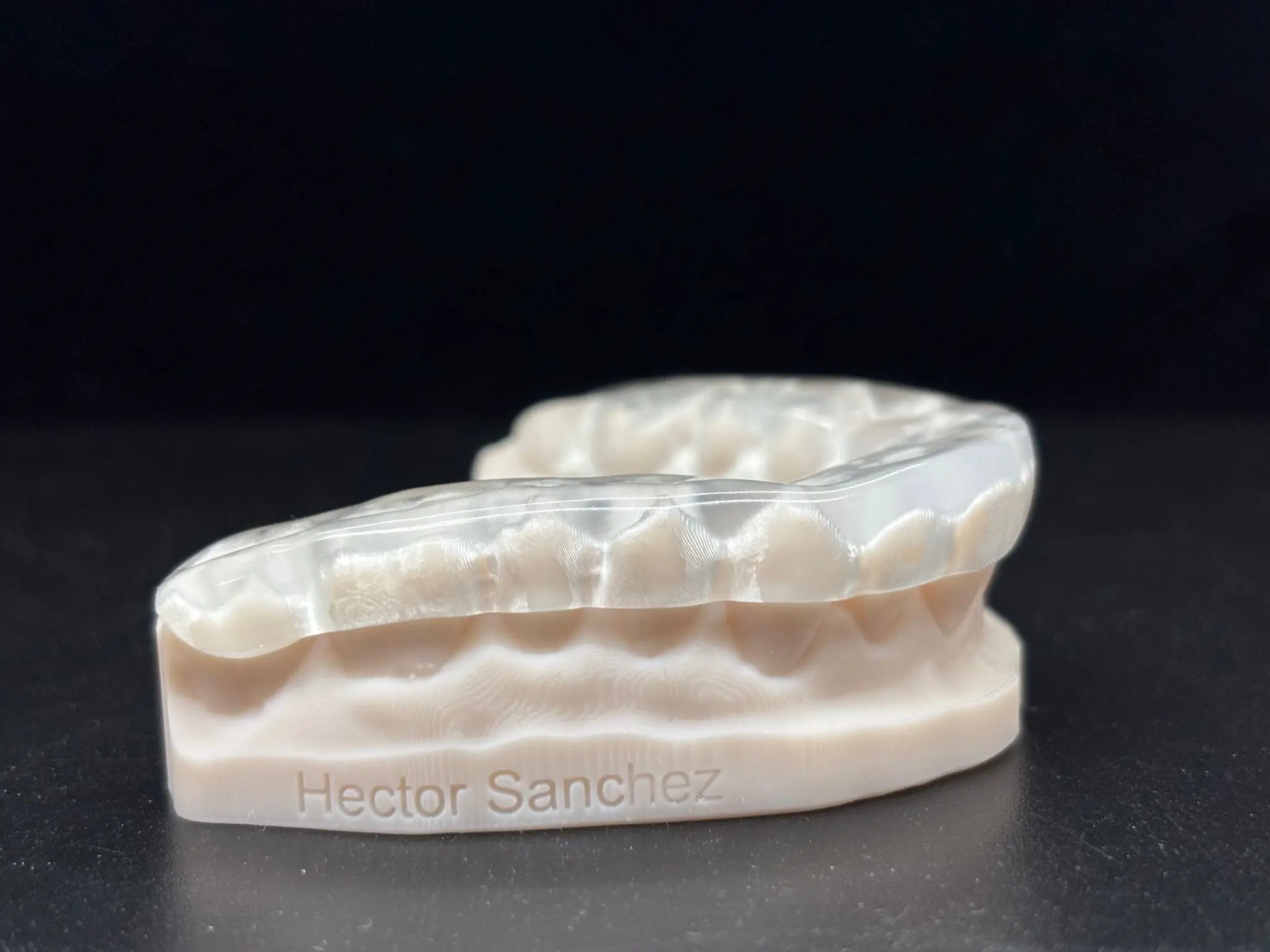 Finished 3D night guard retainer appliance