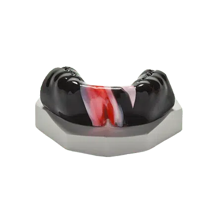 Finished custom sports guard dental appliance