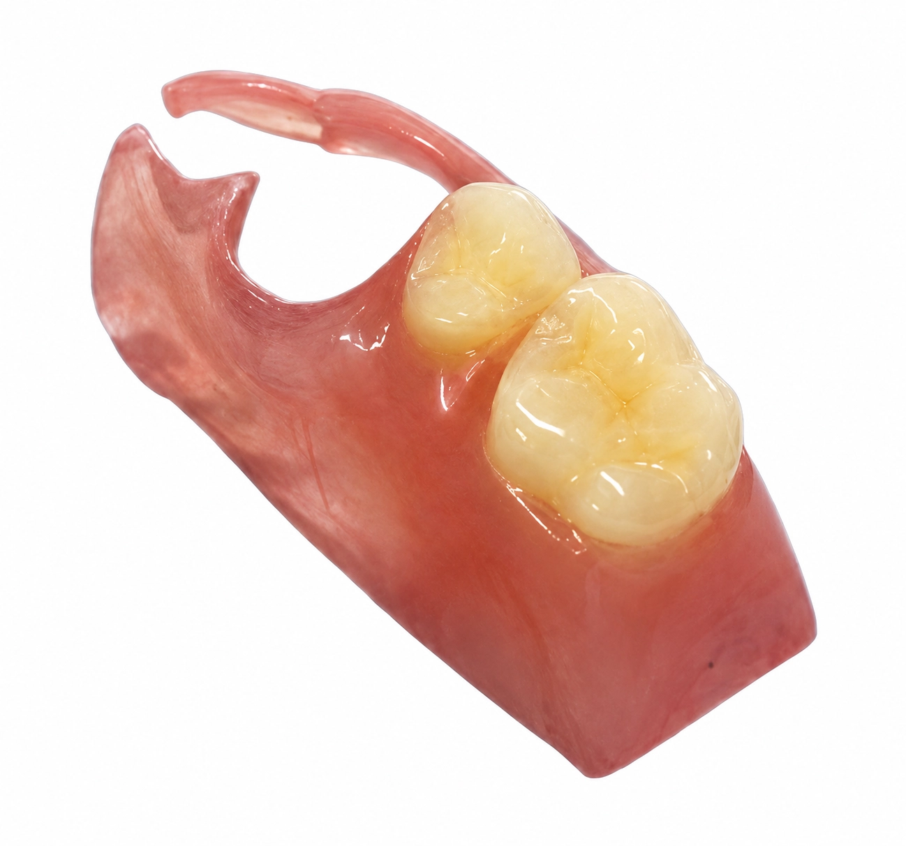 Finished dental flipper removable appliance
