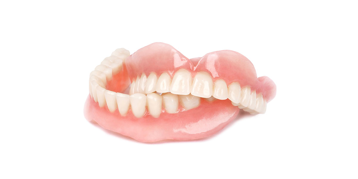 Finished complete full denture restoration