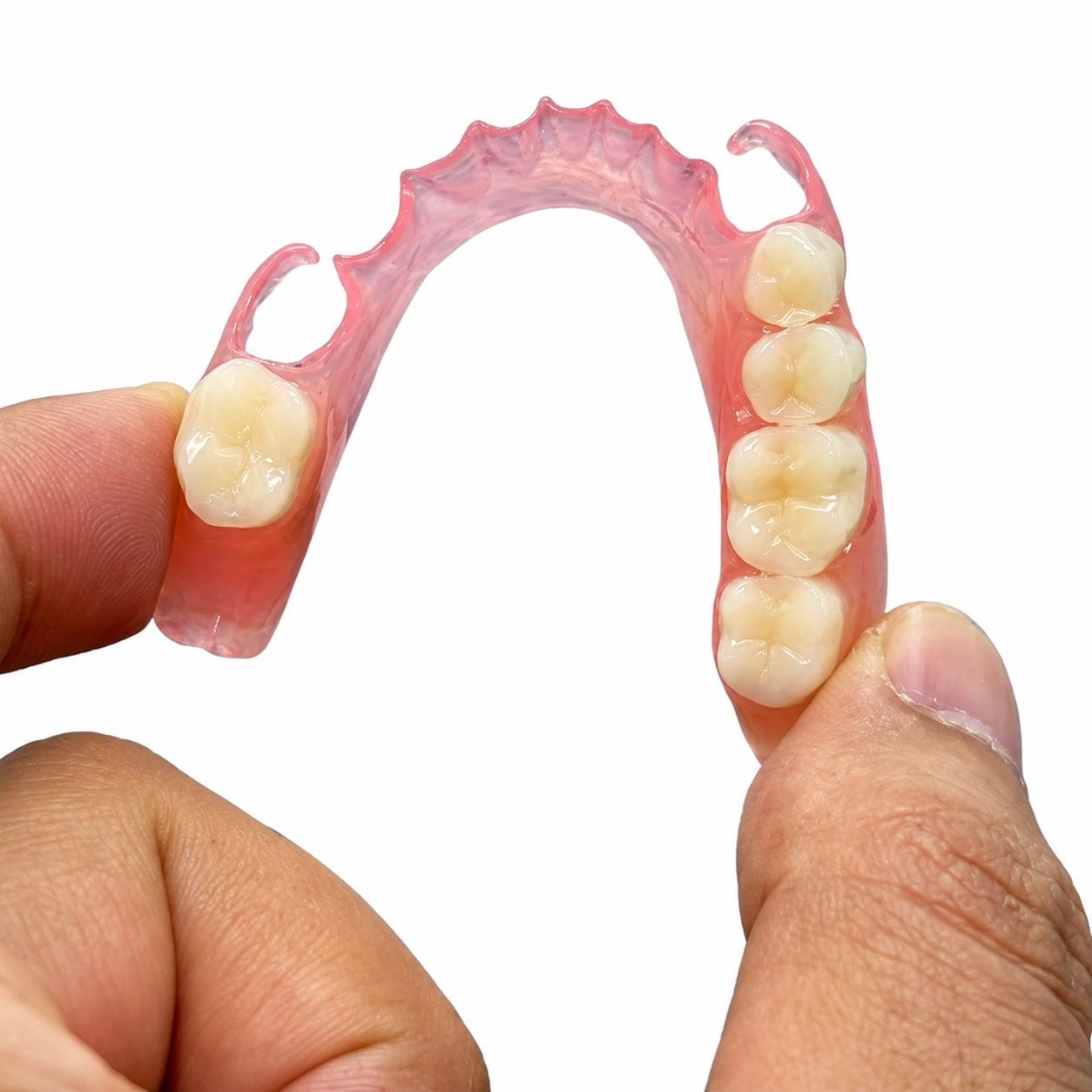 Finished partial denture removable restoration